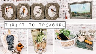 Thrift to Treasure  5 DIY’s using the NEW Roycycled Decoupage Paper  Thrift Flips  Fall Projects [upl. by Gradey]