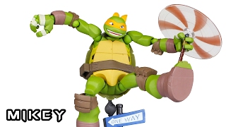 Revoltech MICHELANGELO TMNT Action Figure Toy Review [upl. by Schriever596]