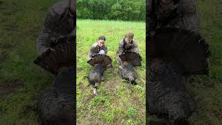 2 turkeys 2 shots 2 secondsIndiana Turkey Hunting hunting huntingseason hunt gun turkey [upl. by Whitver]