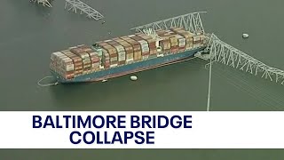 Dive teams deployed after Francis Scott Key Bridge collapses in Baltimore [upl. by Aifos]