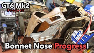 Bonnet Rust Repair Progress  1969 Triumph GT6 Mk2 Restoration  Pt 16 [upl. by Aihsikal]