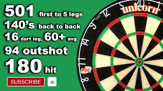 501 Darts Match outshotdarts vs GiK first to 5 Legs Cracking game dont miss it [upl. by Nylareg]