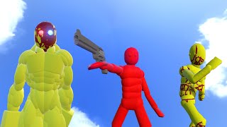 Dynamic NPCs Fight with weapons in Realistic Simulations with Active Ragdoll Physics  Overgrowth [upl. by Nelli813]