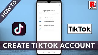 How To Create TikTok Account Using Mobile Number [upl. by Gusba]