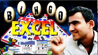 Como realizar el juego de BINGO en Excel sin MACROS y con MACROS para la BALOTERA [upl. by Seldun]