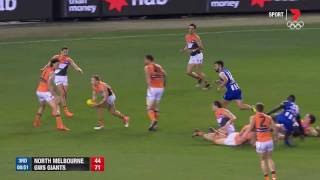 Round 23 AFL  North Melbourne v GWS Giants Highlights [upl. by Schiffman]