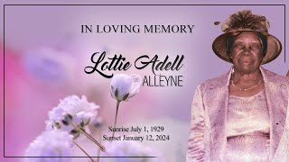 Celebrating the Life of Lottie Adell Alleyne [upl. by Ecertak961]