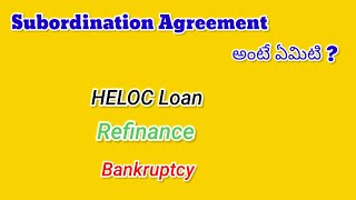 Subordination Agreement in Telugu [upl. by Htiekel]