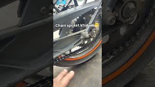 Bike chain sprocket khatam bike bikelover bikelife sundaybikes bikes wash ktm viral duke200 [upl. by Langham]