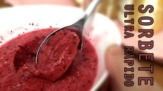 CÓMO HACER SORBETES DE FRUTA EN 1 MINUTO [upl. by Eyk]