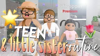 Teen amp Little Sister Day in the Life  Bloxburg Roleplay  alixia [upl. by Airetnuhs]