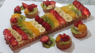 Tarte aux Fruits à la pâte feuilletée et crème légère de lyly cook [upl. by Cole]