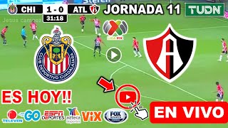 Chivas vs Atlas en vivo donde ver a que hora juega Guadalajara vs Atlas Jornada 11 Liga MX 2024 [upl. by Enilrahc]