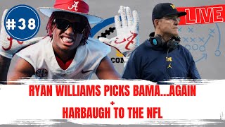 Harbough to the NFL  Ryan Williams commits back to Bama [upl. by Aynatal]