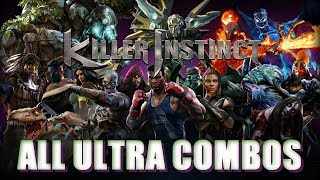 Killer Instinct All Ultra Combos Season 1 2 and 3 Plus Bonus Characters [upl. by Connel472]