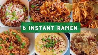 6 Instant Ramen Recipes 🍜 🔥 ASMR  Easy amp Cheap Ramen Under 2 [upl. by Supat]