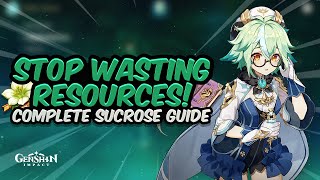 ADVANCED SUCROSE GUIDE Best Support Build  All Artifacts Weapons amp Teams  Genshin Impact [upl. by Ahsenot]