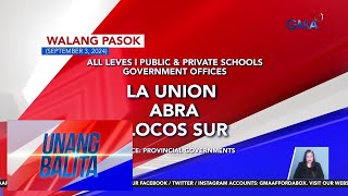 Walang pasok as of 605 AM September 3 2024  Unang Hirit [upl. by Urbannal]