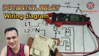 POTENTIAL RELAY WIRING DIAGRAM [upl. by Yelyac301]