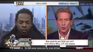 Richard Sherman vs Skip Bayless on ESPN 1st Take [upl. by Tadashi583]