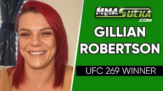 Gillian Robertson on UFC 269 win former teammate Amanda Nunes loss [upl. by Dedric]