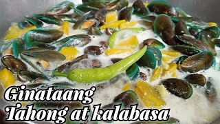 Ginataang Tahong at kalabasa  How to cook Ginataang Tahong with Kalabasa  Panlasang Pinoy [upl. by Anirtik682]