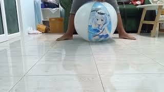 Pop a big beach ball with anime print [upl. by Rori]