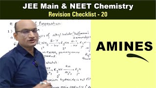 Amines  Nitrogen containing Functional Group  Revision Checklist 20 for JEE amp NEET Chemistry [upl. by Jairia711]