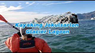 Kayak Tour at Jokulsarlon Glacier Lagoon Iceland [upl. by Mij]