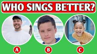 Who is Better Singer 247  Royalty Family Nidal Wonder Salish Matter Bryton Myler Mrbeast [upl. by Cattier]