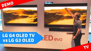 LG G4 OLED TV 2024 vs G3 Demo  LG Alpha 11 processor features [upl. by Cohberg]