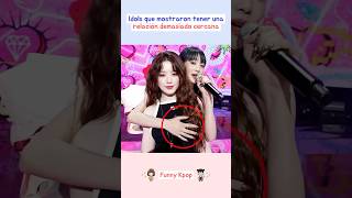 Idols que mostraron tener una relación demasiado cercana kpop shorts [upl. by Pucida]