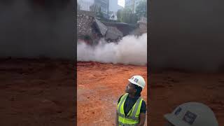 Retaining Wall Failure 🧱 2  Excavation Went Wrong ConstructionRisk excavation safetyfirst think [upl. by Abshier]