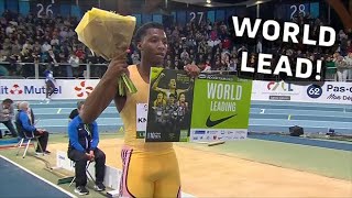 Erriyon Knighton Clocks WORLDLEADING 2021 In Mens 200m At World Indoor Gold Tour Liévin 2024 [upl. by Yntrok541]