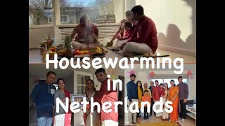 Vlog 12  Housewarming 2022 in Netherlands  Indians in Netherlands Rituals GulluGuttu [upl. by Dillie388]