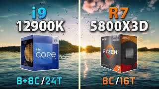 Ryzen 7 5800X3D vs i912900K  Test in 9 Games [upl. by Anar]