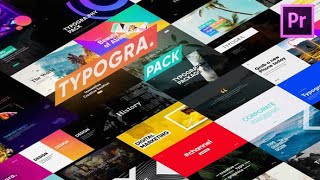 Typography Pack for Premiere Pro 31602672 [upl. by Wilbert]