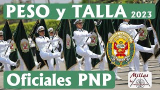 Nueva TALLA y PESO 2023 Admisión EO PNP [upl. by Lativa]