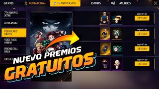 😁Regalos GRATIS DE GARENA 🎁 Nuevo Emote y Skin de Tanjiro en Free Fire 🔥 [upl. by Chastity]