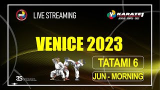 Karate1 Youth League  Venice 2023  Live streaming Day 2 Morning Tatami 6 [upl. by Arhna]