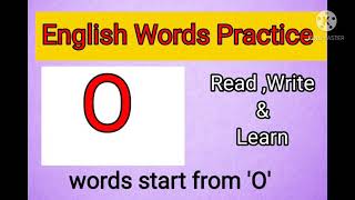 O che shabd o pasun suru honare shabdwords start from oo चे इंग्रजी शब्दEnglish words start o [upl. by Enairb682]