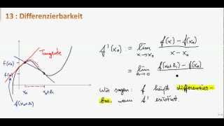 Mathe I 131  Differenzierbarkeit [upl. by Goddard90]