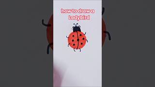 How to draw a ladybirdeasydrawing coloring shortsvideo shorts [upl. by Thirzi]