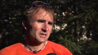 UTMB ® 2015  Interview Ueli Steck [upl. by Akirea64]