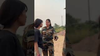 Salute to Indian army 🇮🇳🙏 indianarmy army shorts emotional motivation himani [upl. by Aveneg]