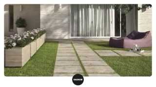 Posa a secco su erba gres 20 mm  Dry laying on grass stoneware 20 mm [upl. by Nwahs815]