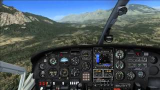 Cessna 337 Skymaster landing Devils Mountain Lodge  FSX [upl. by Alesram32]