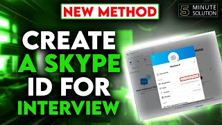 How to create a Skype id for interview 2024 [upl. by Winwaloe473]