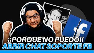 Por que no abre chat de soporte con FACEBOOK 😭 [upl. by Limhaj]