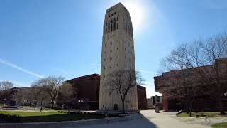 Ann Arbor 4K Walk  University of Michigan  Extensive Central Campus Tour  Beautiful Spring Day [upl. by Nutsud937]